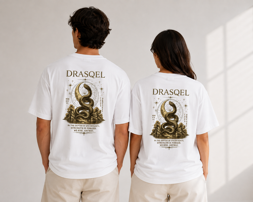 DRASQEL Serpent Heritage Tee – White