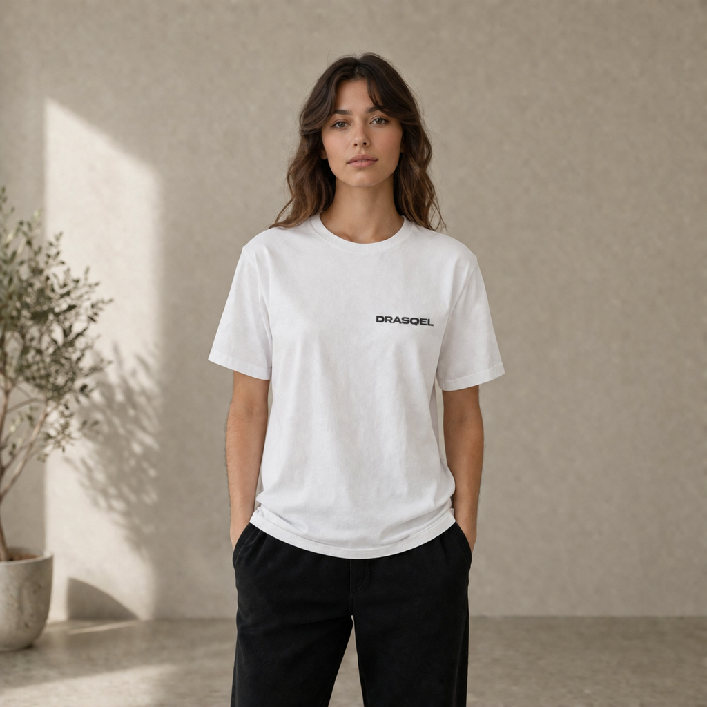 DRASQEL Signature Tee – White